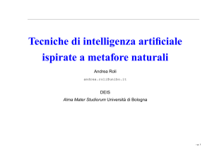 Tecniche di intelligenza artificiale ispirate a metafore naturali