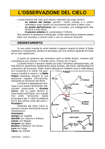 L`OSSERVAZIONE DEL CIELO