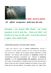 nostro amico - Gli effetti terapeutici della luce del sole