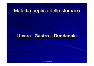 15. Malattie dello Stomaco - Ulcera peptica( pdf 690 Kb)