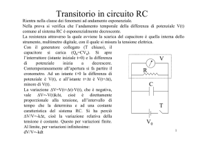 Transitorio in circuito RC