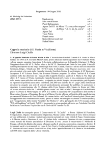 Cappella musicale di S. Maria in Via (Roma) Direttore Luigi Ciuffa