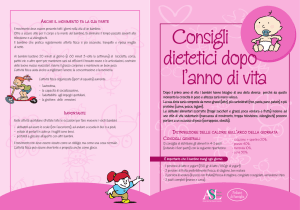 Alimentazione dopo il primo anno di vita