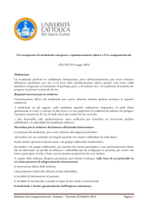 Uso terapeutico di medicinale sottoposto a sperimentazione clinica