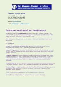 Indicazioni nutrizionali per colostomizzati