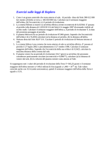 Esercizi sulle leggi di Keplero