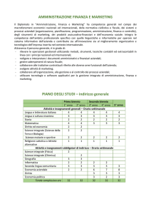 AMMINISTRAZIONE FINANZA E MARKETING PIANO DEGLI STUDI