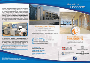 Genetica Forense - Centro Regionale Antidoping