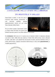l`evoluzione dello studio dell`universo da