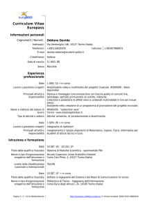 Curriculum Vitae - GAi - Giovani Artisti italiani
