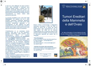 Tumori ereditari della mammella e dell`ovaio