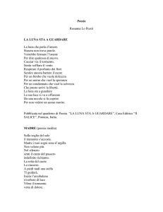 Poesie Rosanna Lo Presti LA LUNA STA A GUARDARE La luna