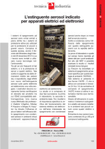 L`estinguente aerosol indicato per apparati elettrici ed elettronici