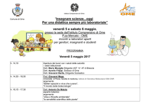 “Insegnare scienze...oggi Per una didattica sempre più laboratoriale
