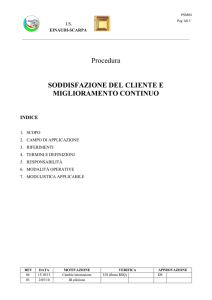 procedura soddisfazione del cliente e miglioramento continuo