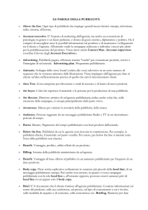 glossario pubblicità