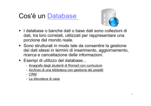 Cos`è un Database