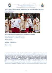 Santa Messa nella Solennità Dell`epifania del Signore Omelia del