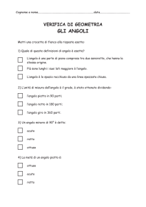 Verifica di Geometria: Gli Angoli - Test per la Scuola Media