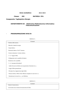 Anno scolastico: Classe: 2DI MATERIA STA Insegnante