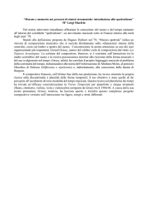 Durata e memoria nei processi di sintesi strumentale