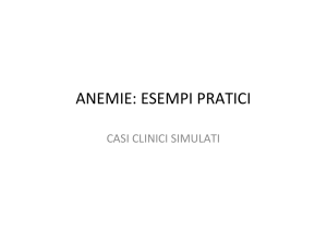 ANEMIE: ESEMPI PRATICI