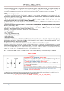 Scheda durezza acque