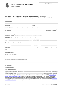 Richiesta autorizzazione abbattimento piante