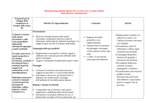 Programmazione Didattica Geografia Classe Terza