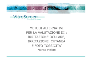 Metodi alternativi per irritazione cutanea, oculare e fototossicità