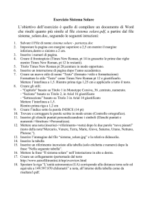 sistema solare - istruzioni