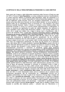 1 LE DIFFICOLTA` DELLA TERZA REPUBBLICA FRANCESE E IL