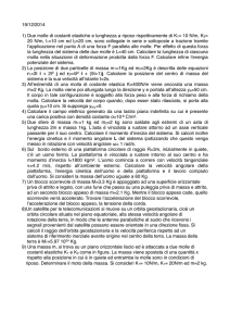 19/12/2014 1) Due molle di costanti elastiche e lunghezza a riposo