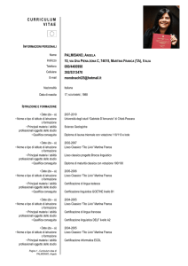 formato europeo per il curriculum vitae
