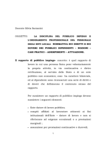 Docente Silvia Sarzanini OGGETTO