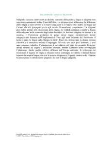 relazione tra lingua e religione
