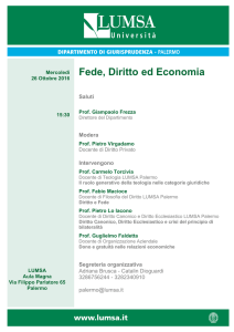 Fede, Diritto ed Economia