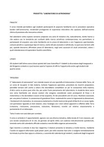 PROGETTO: “LABORATORIO DI ASTRONOMIA”