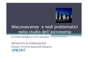 Misconoscenze e nodi problematici nello studio dellÔÇÖastronomia