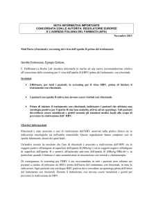 MabThera (rituximab): screening del virus dell`epatite B prima del