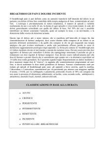breakthrough pain e dolore incidente