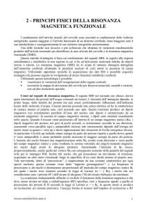 2 Principi fisici di fMRI