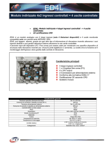 Modulo indirizzato 4x2 ingressi controllati + 4 uscite controllate