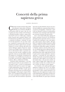 Concetti della prima sapienza greca