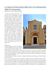La chiesa di Santa Maria delle Assi e la Confraternita della SS