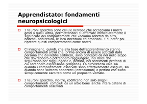 Apprendistato: fondamenti neuropsicologici