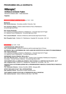 programma della giornata