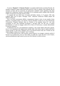 Il conciso “Requiem” di Giacomo Puccini è un prodotto dell`iniziativa