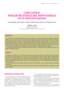 caso clinico: paralisi bilaterale del nervo radiale in un