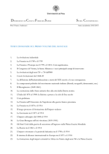 L`elenco dei temi e delle domande dell`esame